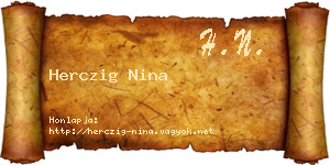 Herczig Nina névjegykártya